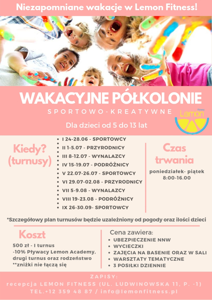 WAKACYJNE PÓŁKOLONIE