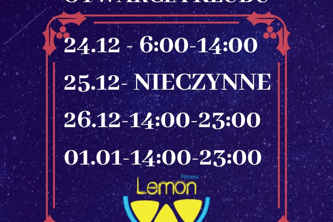 Święta w Lemon Fitness