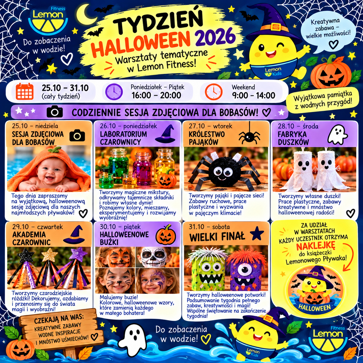 Tydzień Halloween 2026 w Lemon Fitness – magiczna przygoda pełna zabawy!